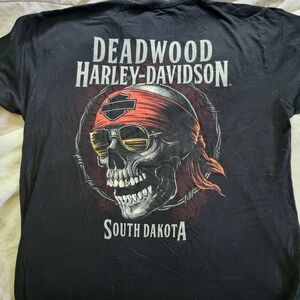 Harley-Davidson Black and Red Short Sleeve Tee